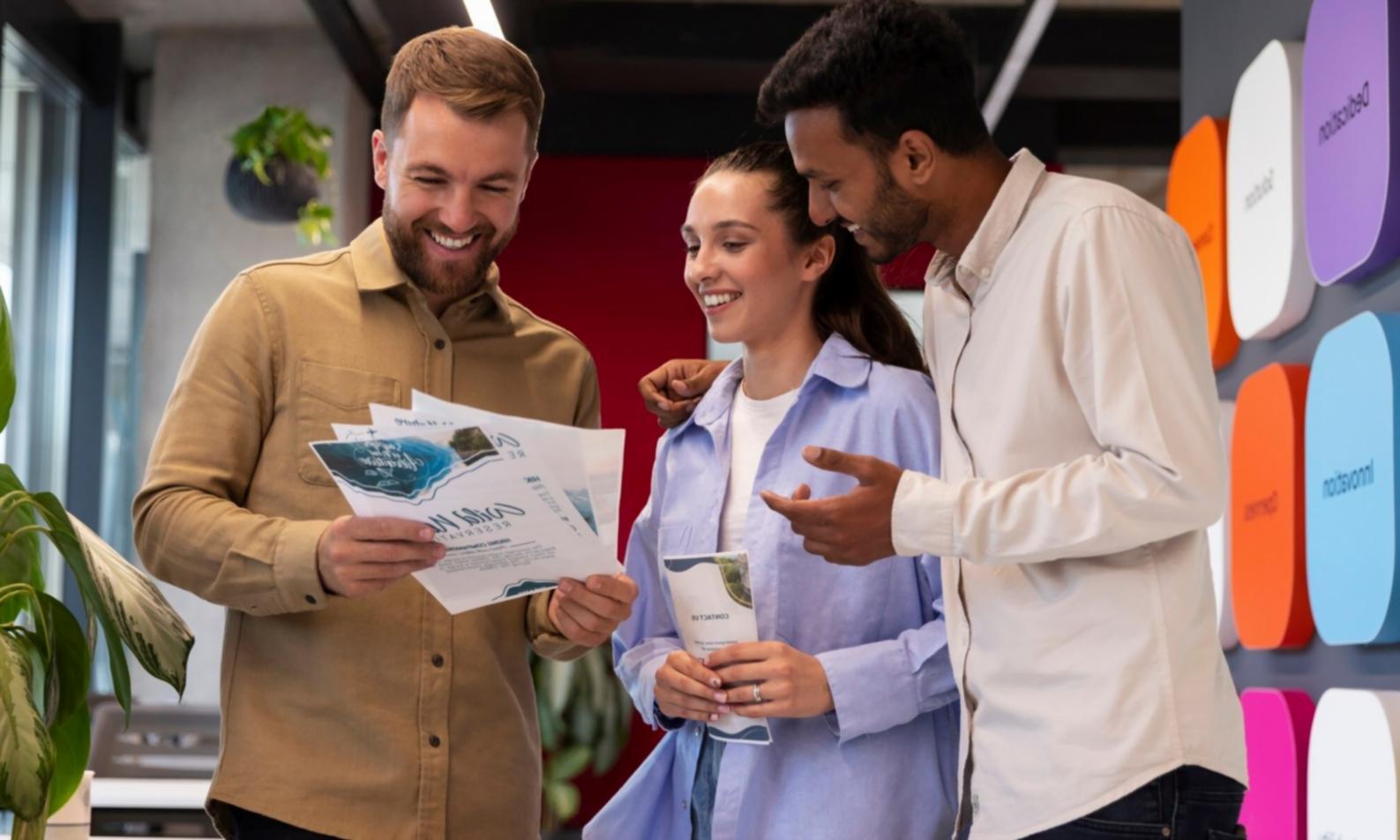 Person reviewing financial statements with focused attention